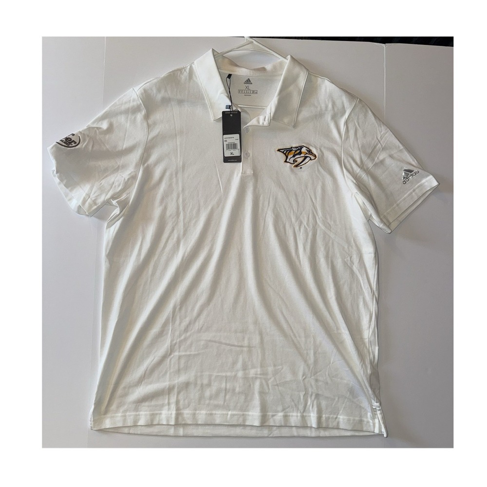 NWT Men's XL adidas Performance Golf Polo Nashville Predators Dr Pepper Logo